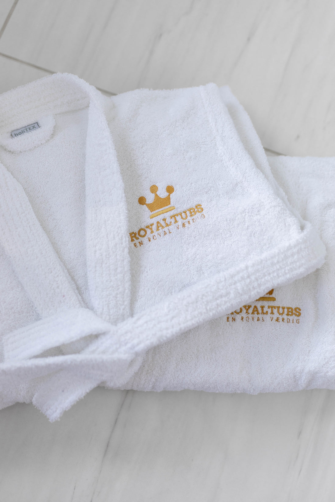 Badekåbe med Royaltubs Logo