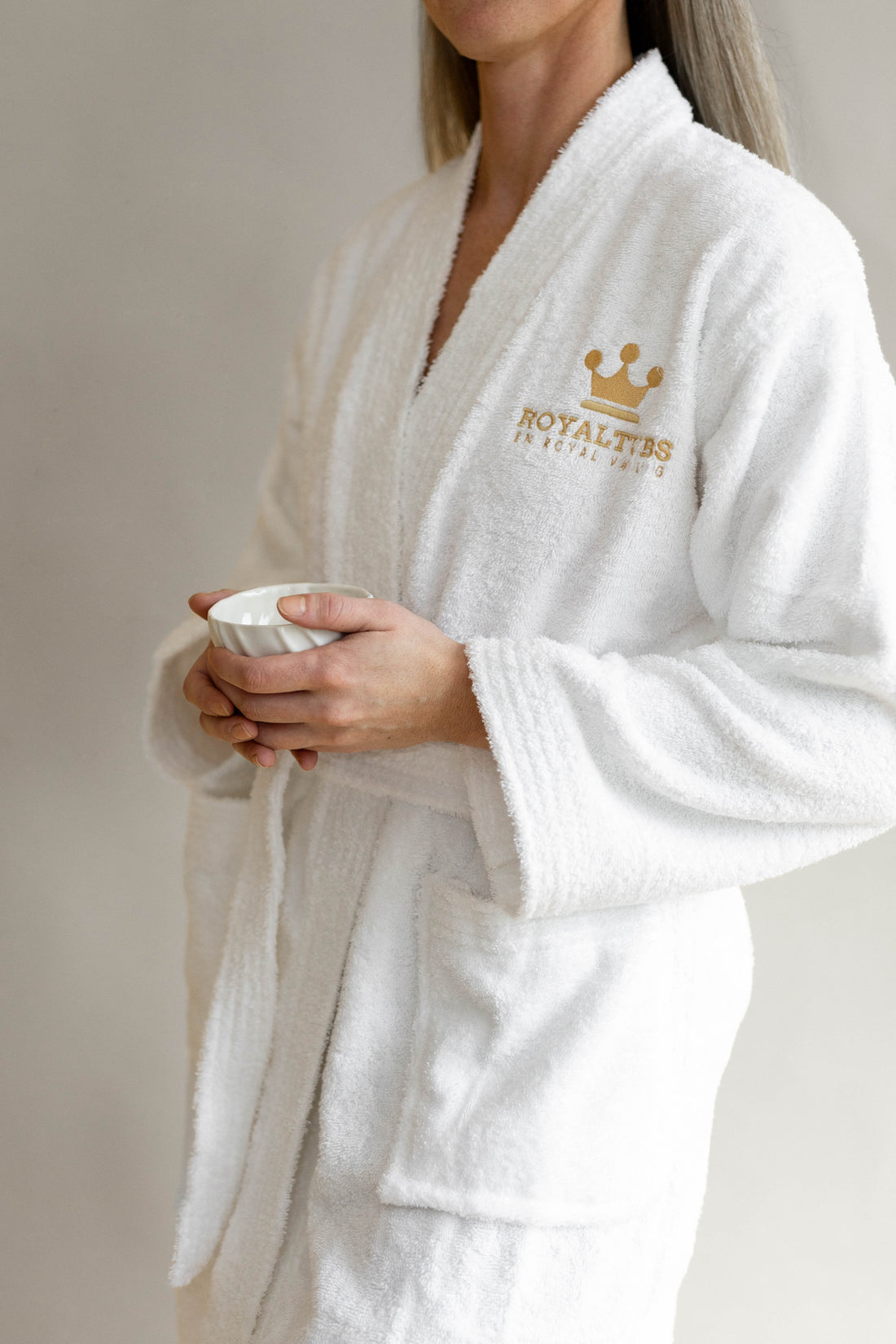 Badekåbe med Royaltubs Logo