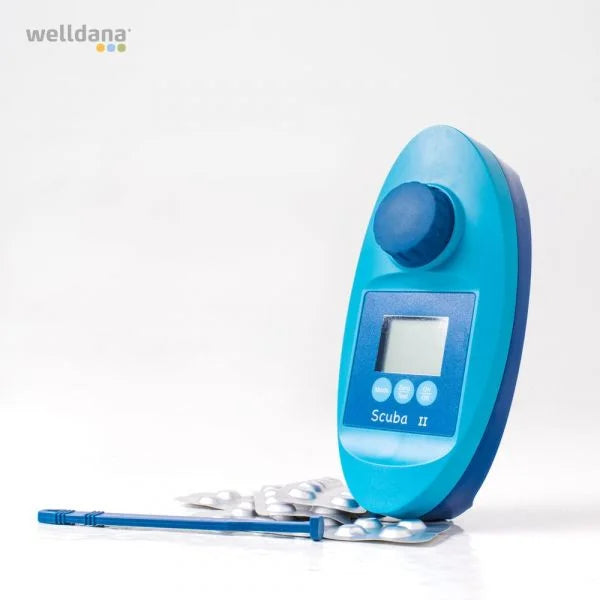 Pool tester Scuba II chl. Alkalinitet pH cyan